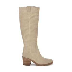 Hecee Block Heel Tailored Leather Boots