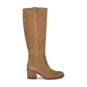 Hecee Block Heel Tailored Leather Boots