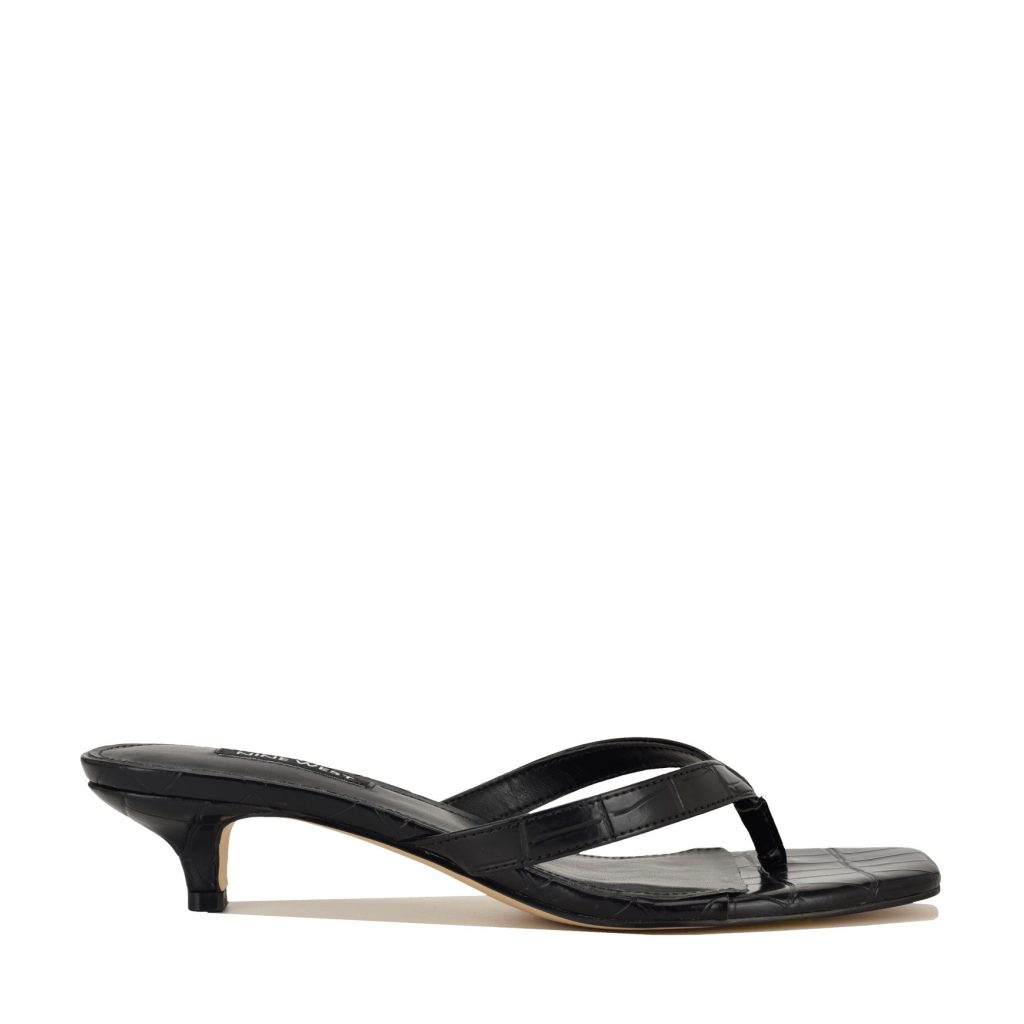 Cassa Thong Kitten Heel Sandals